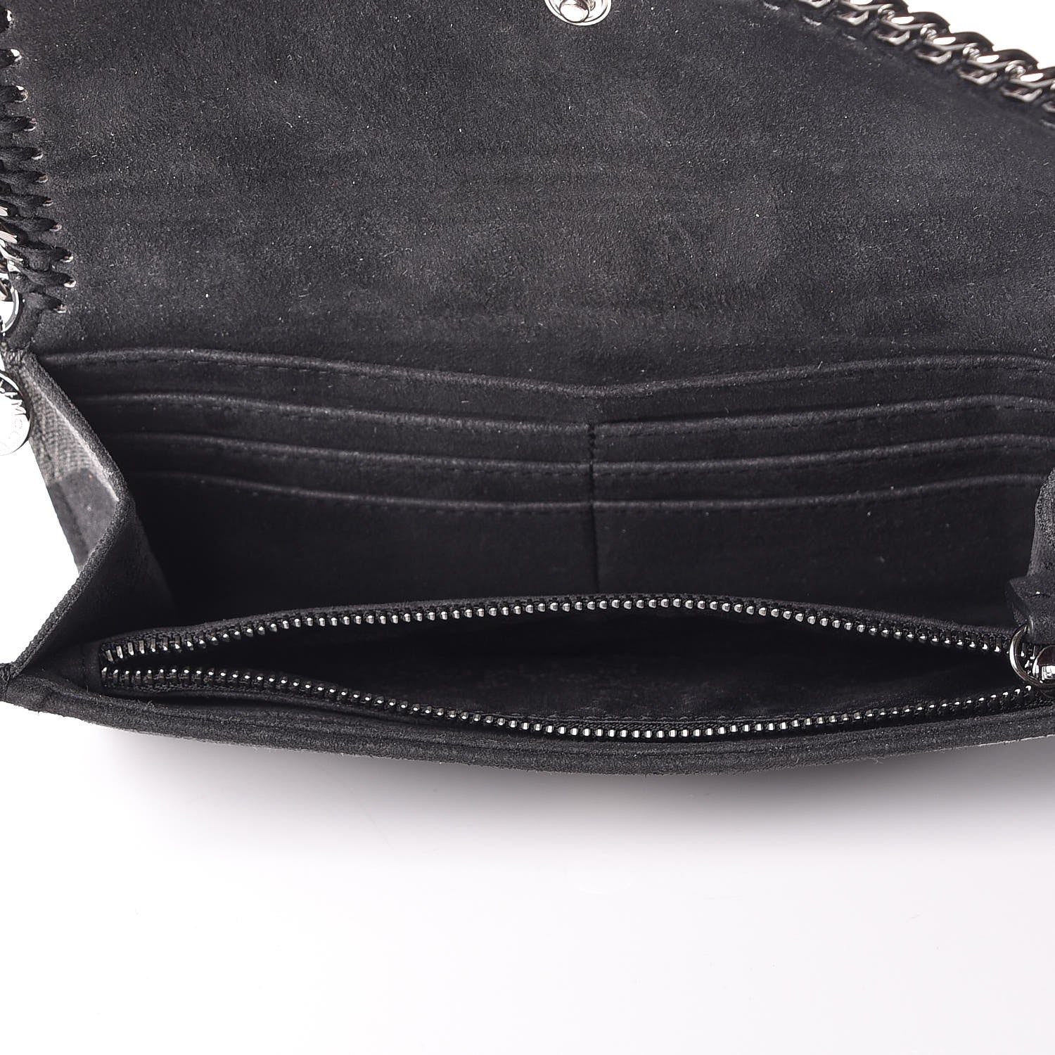 Stella McCartney Denim Star Print Falabella Continental Flap Wallet Black 5 of 10