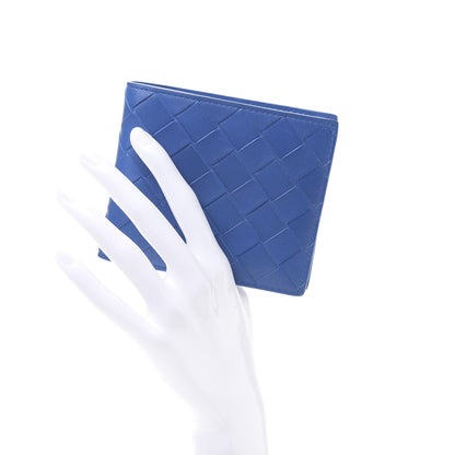 Bottega Veneta Nappa Maxi Intrecciato Bi-Fold Wallet Signal Blue 2 of 7