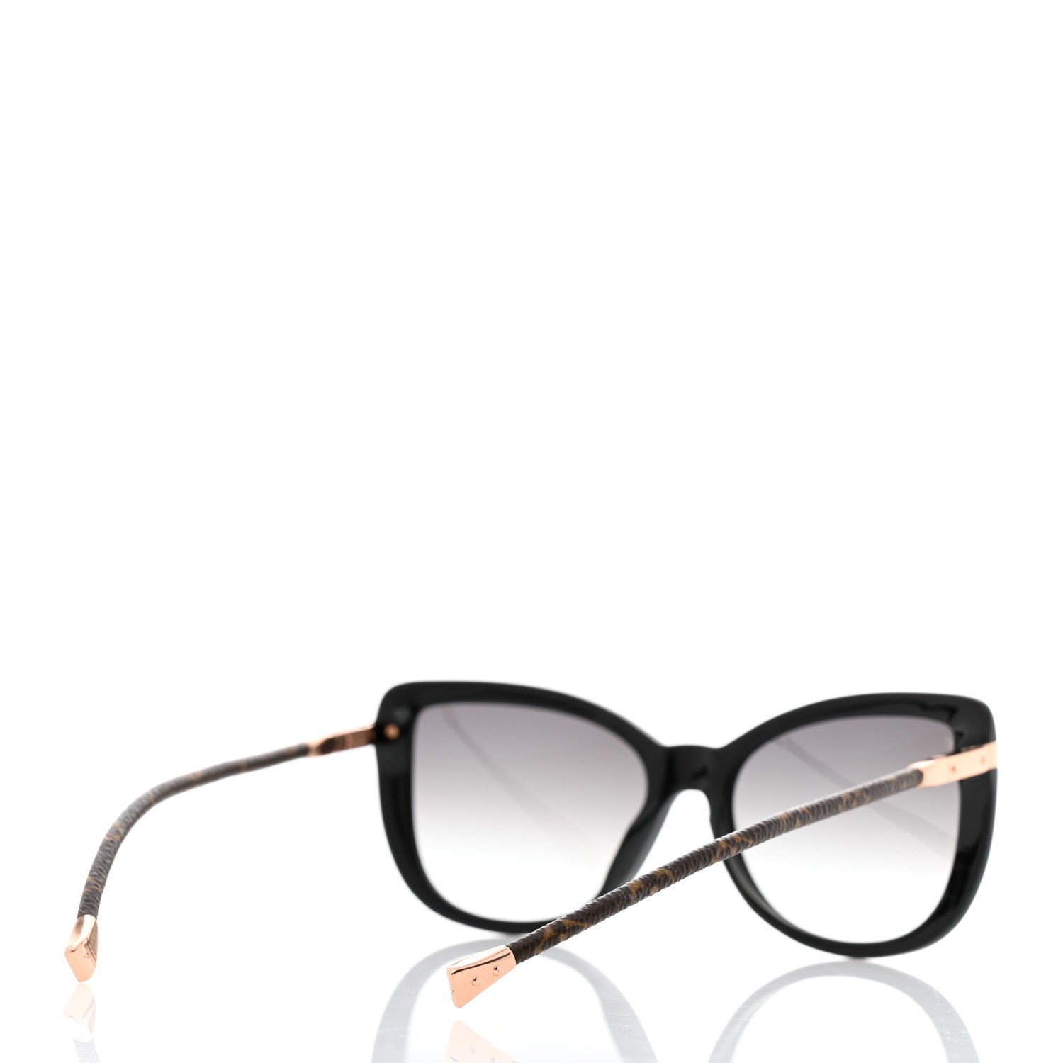 Louis Vuitton Monogram Acetate Charlotte Sunglasses Z0781E Black