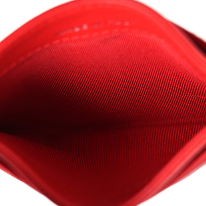 Chanel Lambskin Camellia Embossed Card Holder Red 4 of 10