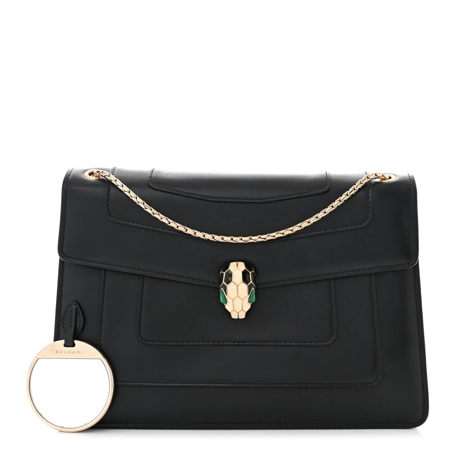 Bulgari Calfskin Serpenti Forever Crossbody Bag Black 1 of 13