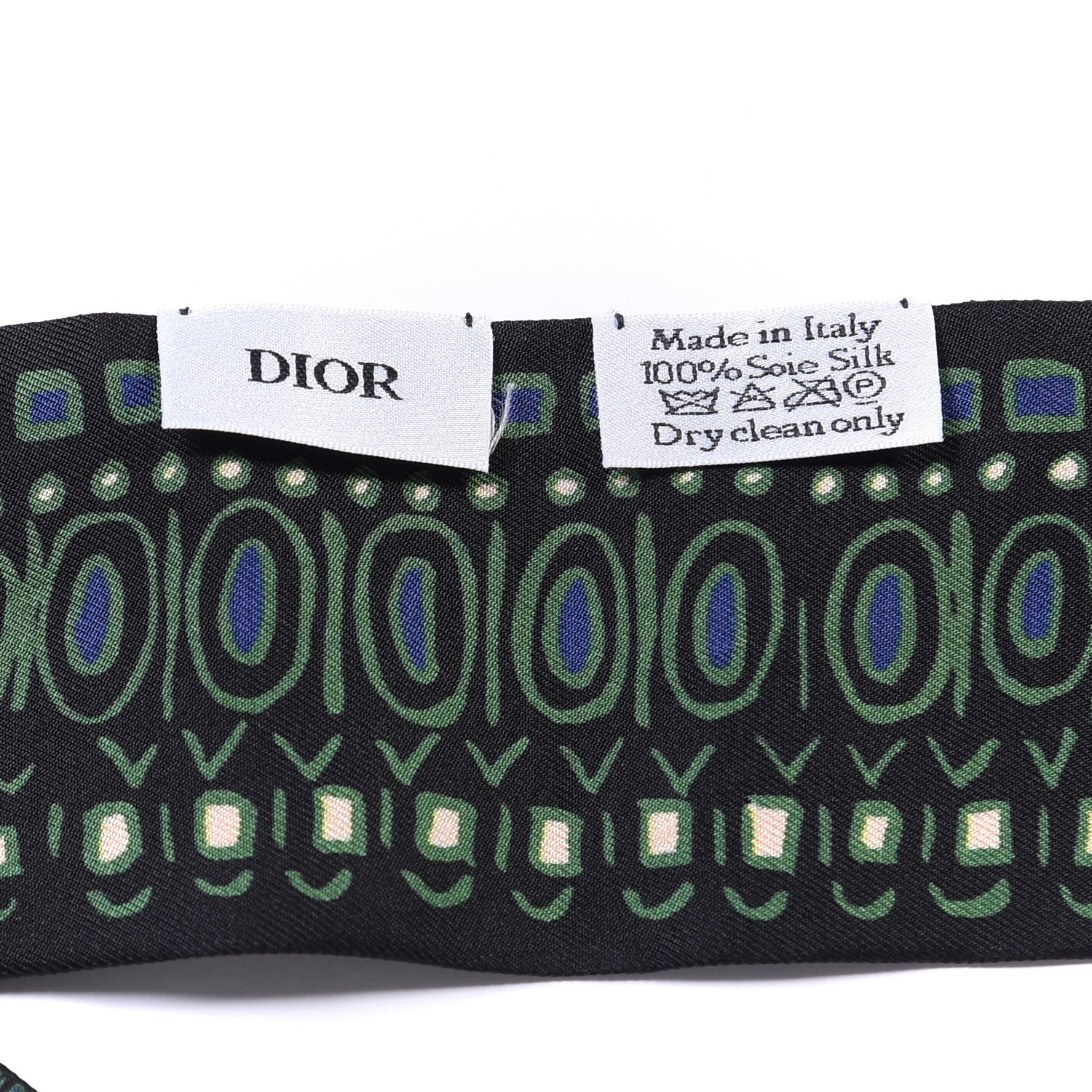 Christian Dior Silk Animals Mitzah Scarf Green 2 of 3