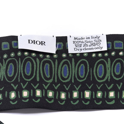 Christian Dior Silk Animals Mitzah Scarf Green 2 of 3
