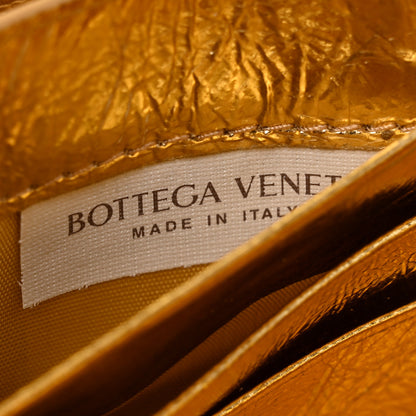 Bottega Veneta Metallic Lambskin Intrecciato Long Andiamo Top Handle Clutch Gold 7 of 7