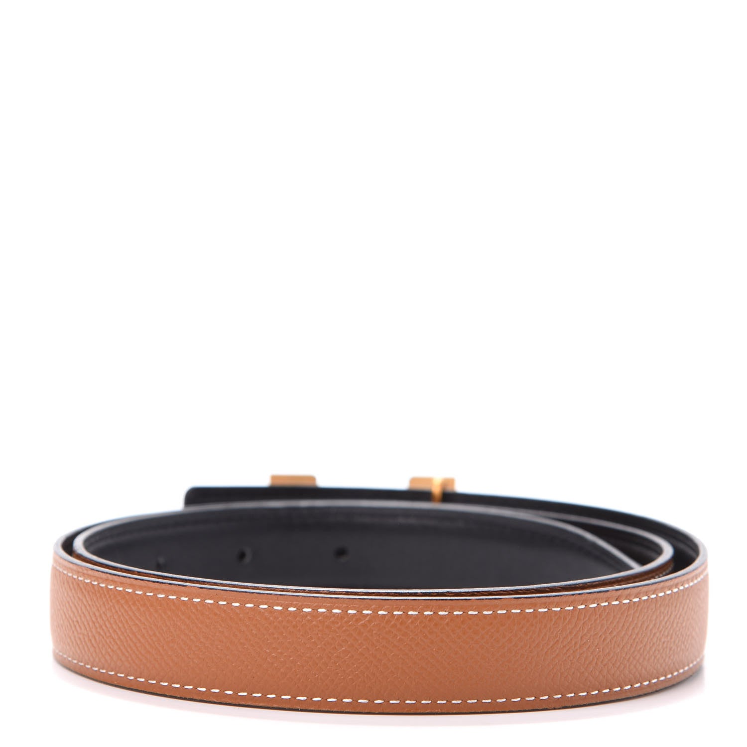 Hermes Epsom Swift 24mm Mini Constance Belt 85 Black Gold 2 of 5