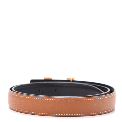 Hermes Epsom Swift 24mm Mini Constance Belt 85 Black Gold 2 of 5