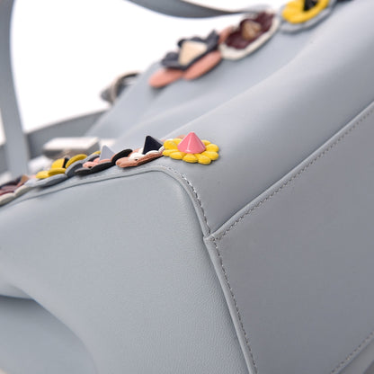 Fendi Nappa Flowerland Mini Peekaboo Iconic Satchel Light Blue 13 of 14