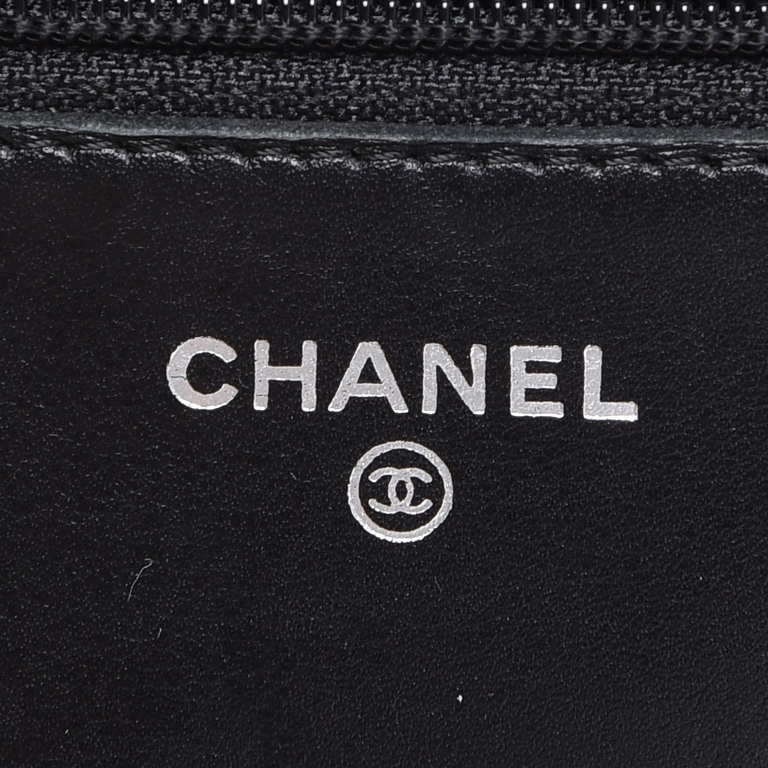Chanel Striated Patent Quilted Wallet on Chain WOC Black 6 of 11