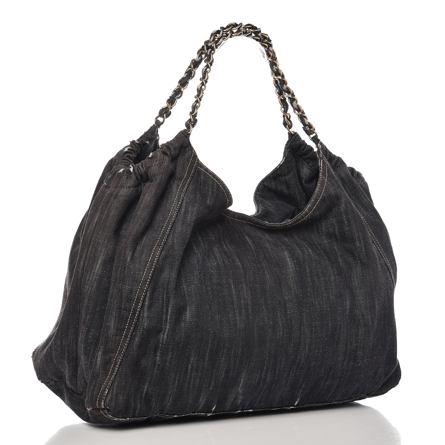 Chanel Denim XL Coco Cabas Tote Dark Blue 3 of 12