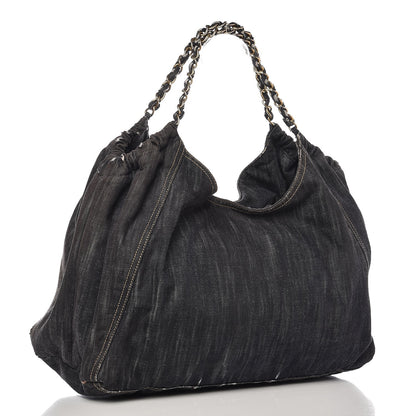 Chanel Denim XL Coco Cabas Tote Dark Blue 3 of 12