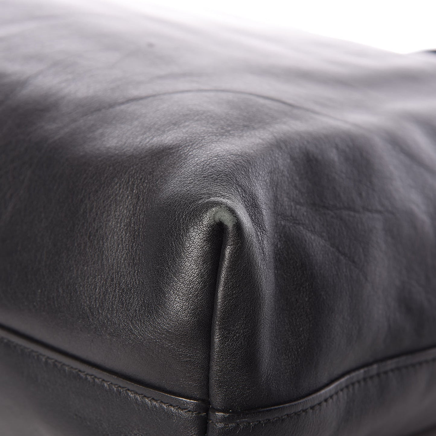 Soft Calf Shopping Tote Black