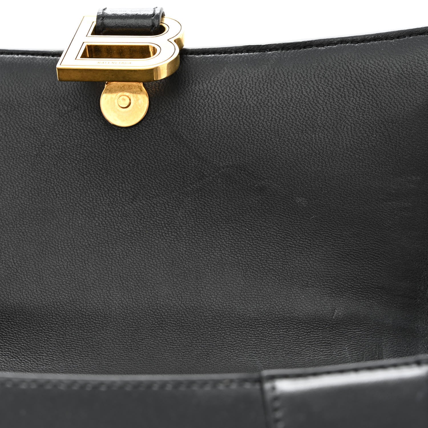 Balenciaga Shiny Box Calfskin Small Hourglass Top Handle Bag Black 13 of 13