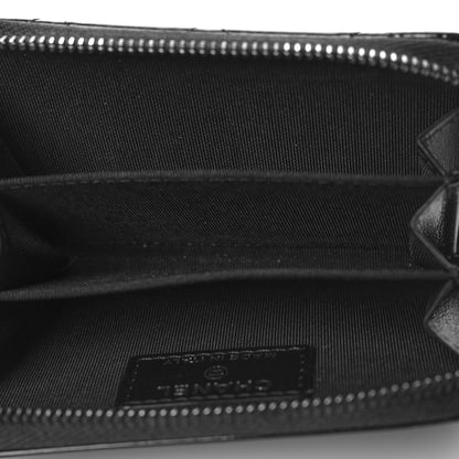Chanel Patent Calfskin Quilted Zip Coin Purse Wallet So Black 5 of 8