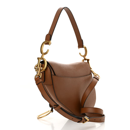 Christian Dior Grained Calfskin Saddle Bag With Strap Camello 3 of 11