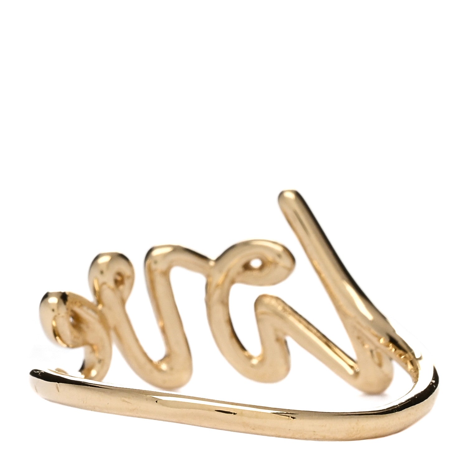 Tiffany 18K Yellow Gold Paloma's Graffiti Love Ring 54 7 2 of 3