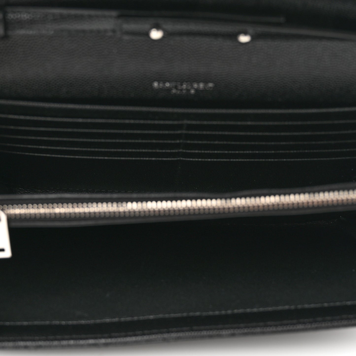 Grain De Poudre Mixed Matelasse Triquilt Monogram Chain Wallet Black