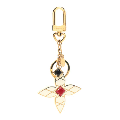 Louis Vuitton Malletage Flowers Bag Charm Key Holder 1 of 3