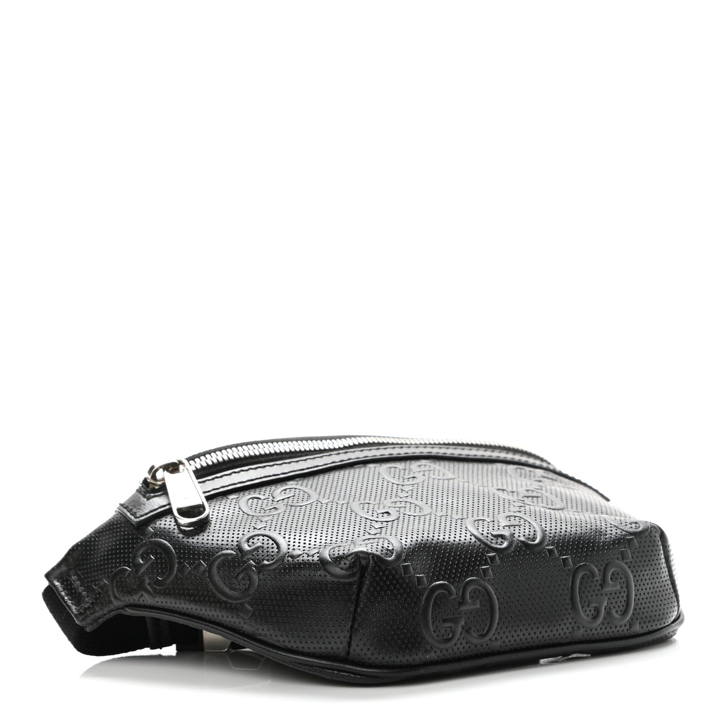 Calfskin GG Tennis Embossed Belt Bag Black