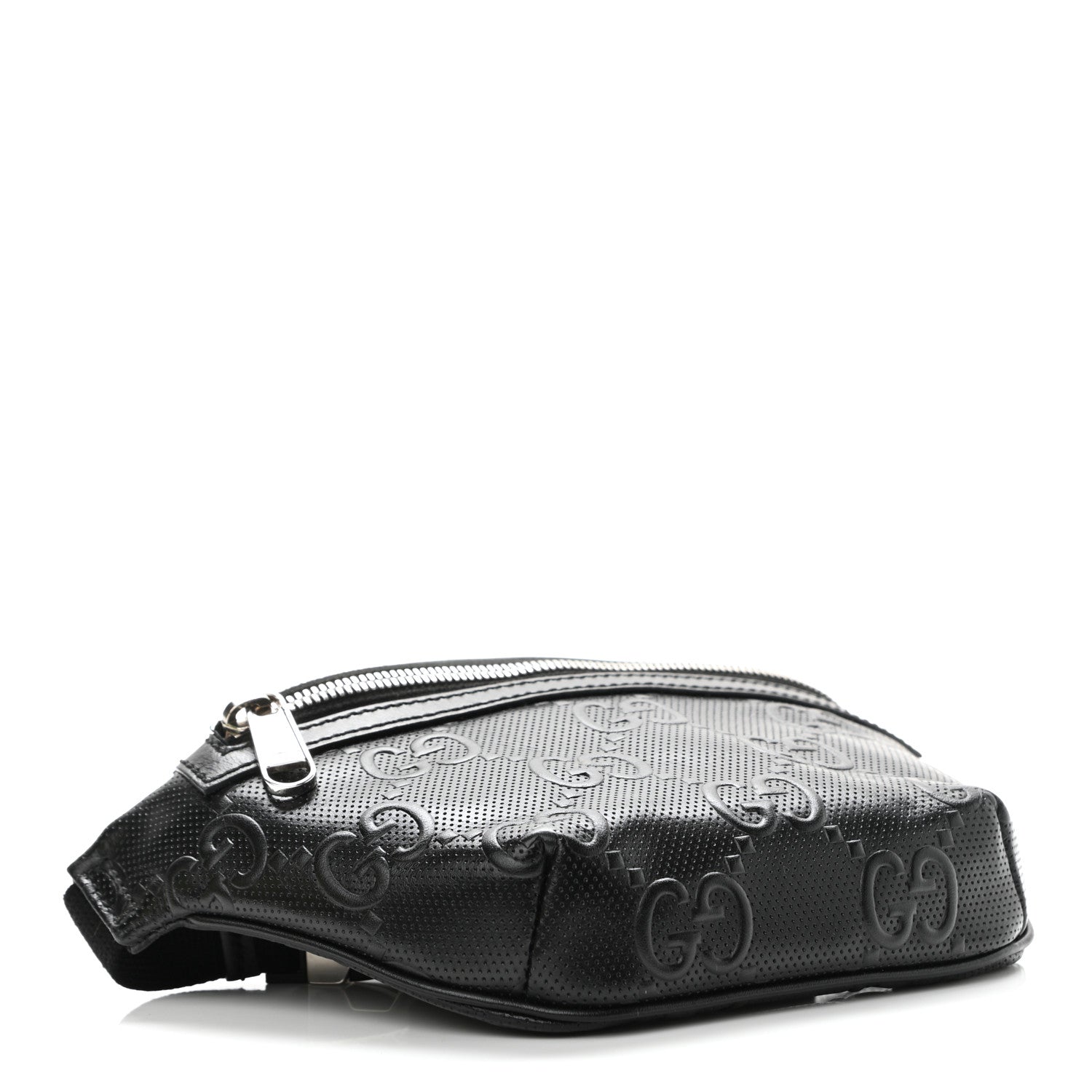 Gucci Calfskin GG Tennis Embossed Belt Bag Black 3 of 10