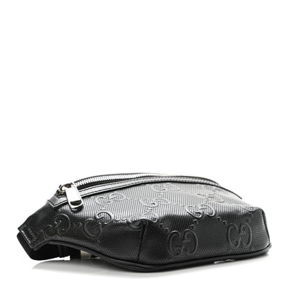 Gucci Calfskin GG Tennis Embossed Belt Bag Black 3 of 10