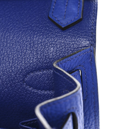 Hermes Taurillon Clemence Jypsiere 28 Bleu Electrique 11 of 13