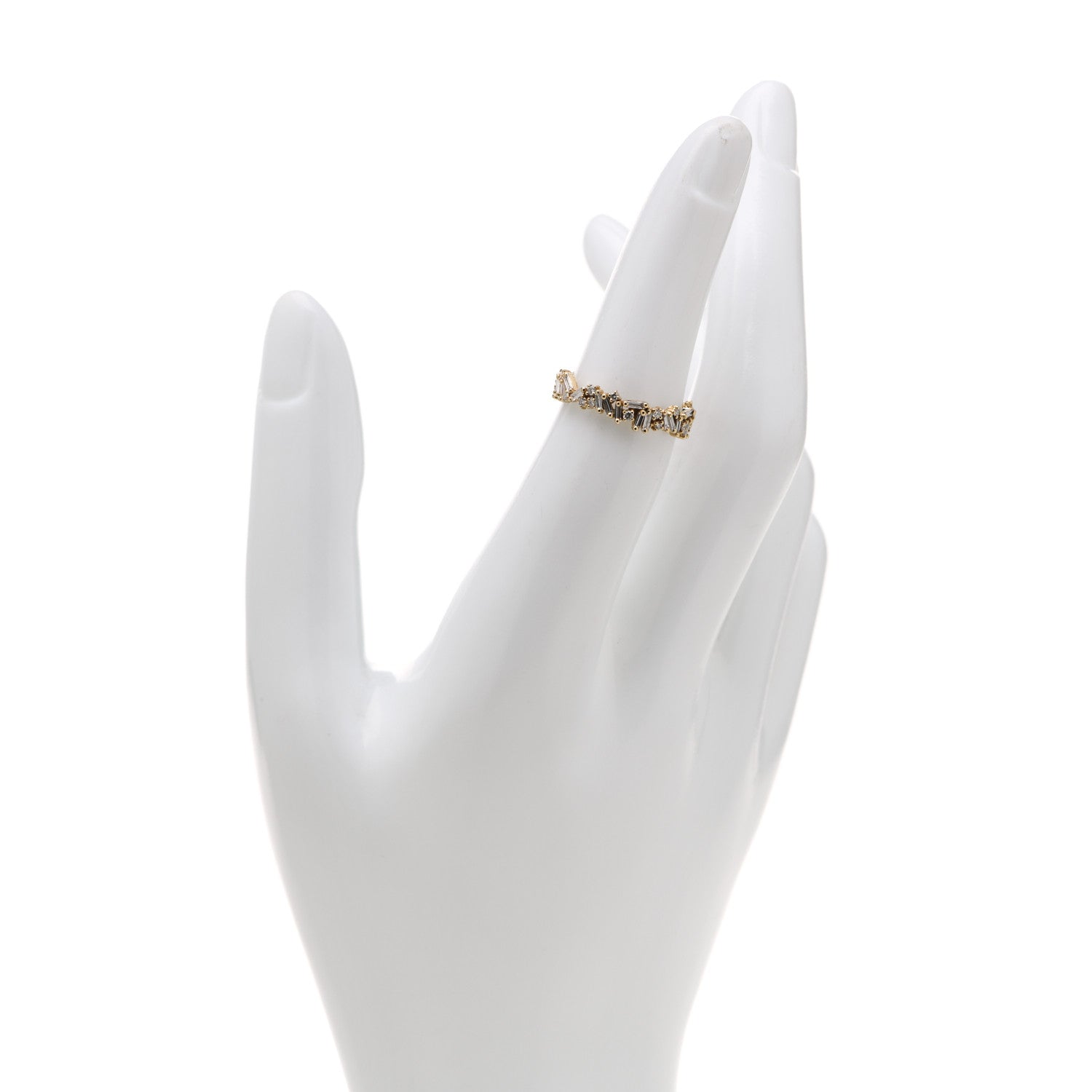 Suzanne Kalan 18K Yellow Gold Diamond Fireworks Icon Eternity Ring 51 5.75 2 of 5