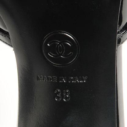 Chanel Patent CC Pumps 38 Black 6 of 6