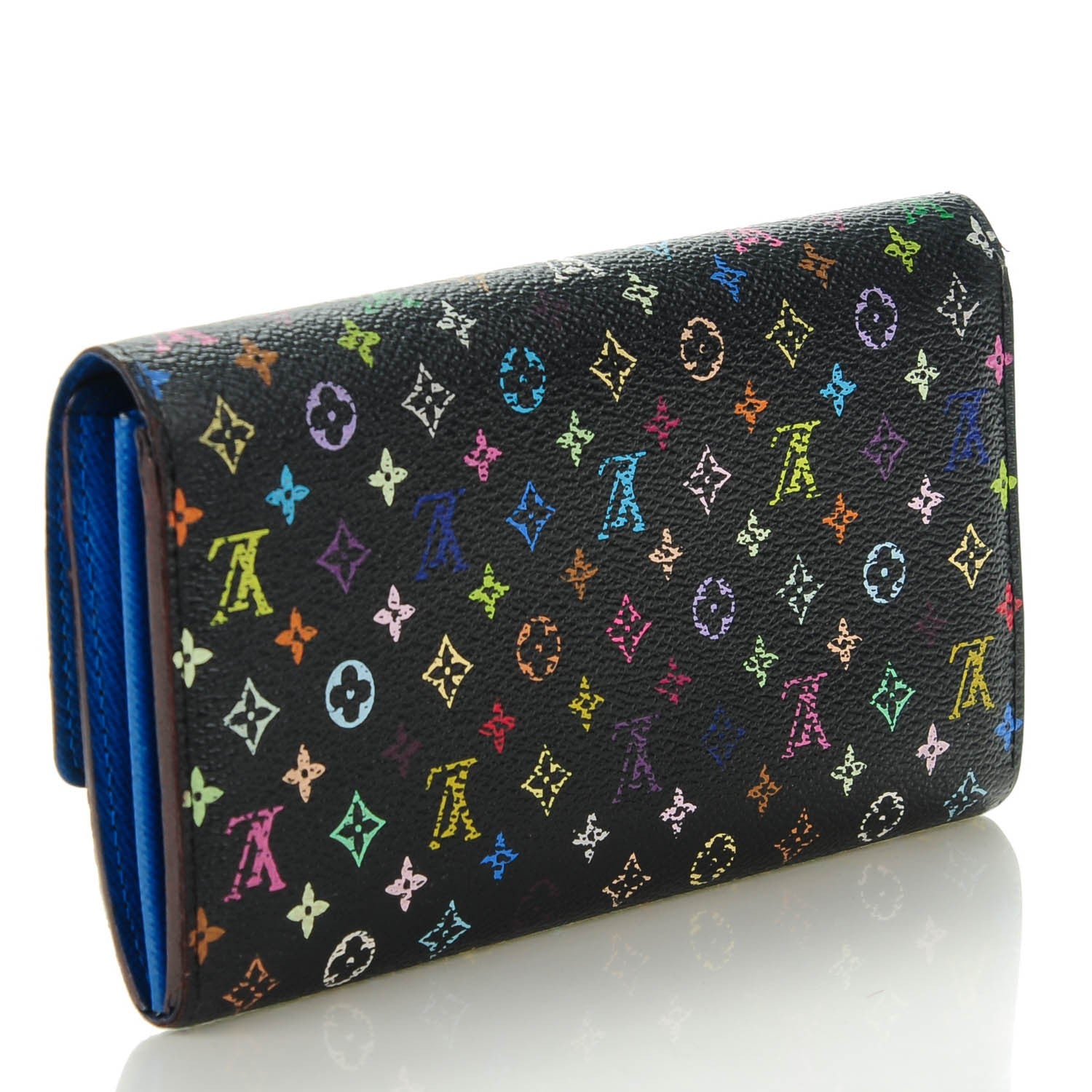 Louis Vuitton Monogram Multicolor Sarah Wallet Black Bleuet 3 of 7