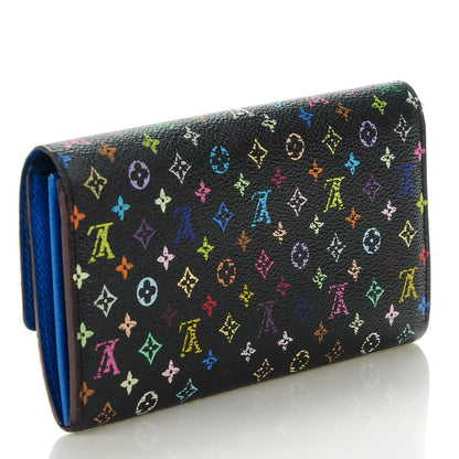 Louis Vuitton Monogram Multicolor Sarah Wallet Black Bleuet 3 of 7