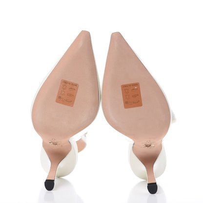 Christian Dior Patent Ribbon J'Adior Slingback 100mm Pumps 37 Off White 5 of 9
