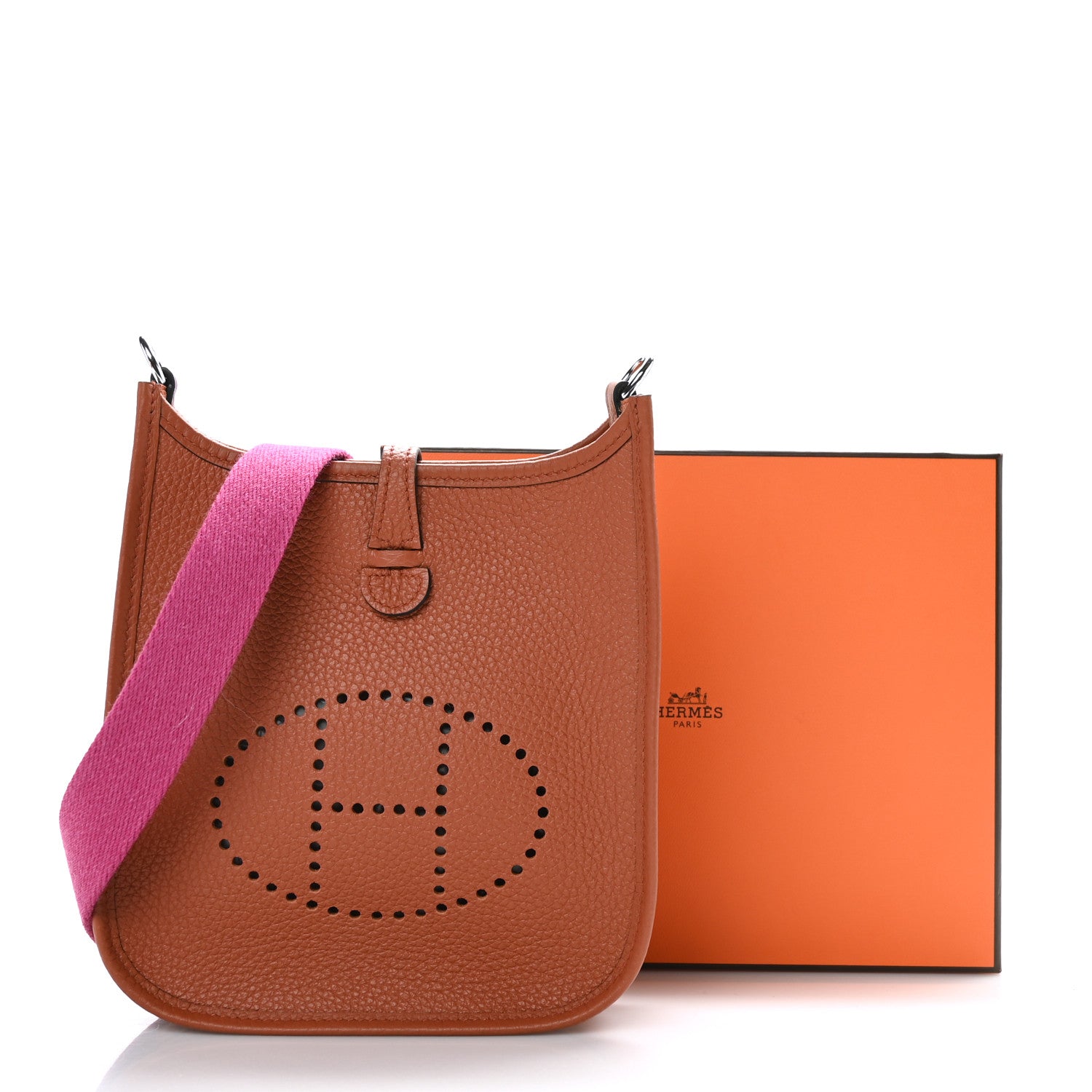 Hermes Taurillon Clemence Amazone Evelyne TPM Cuivre Magnolia 9 of 9