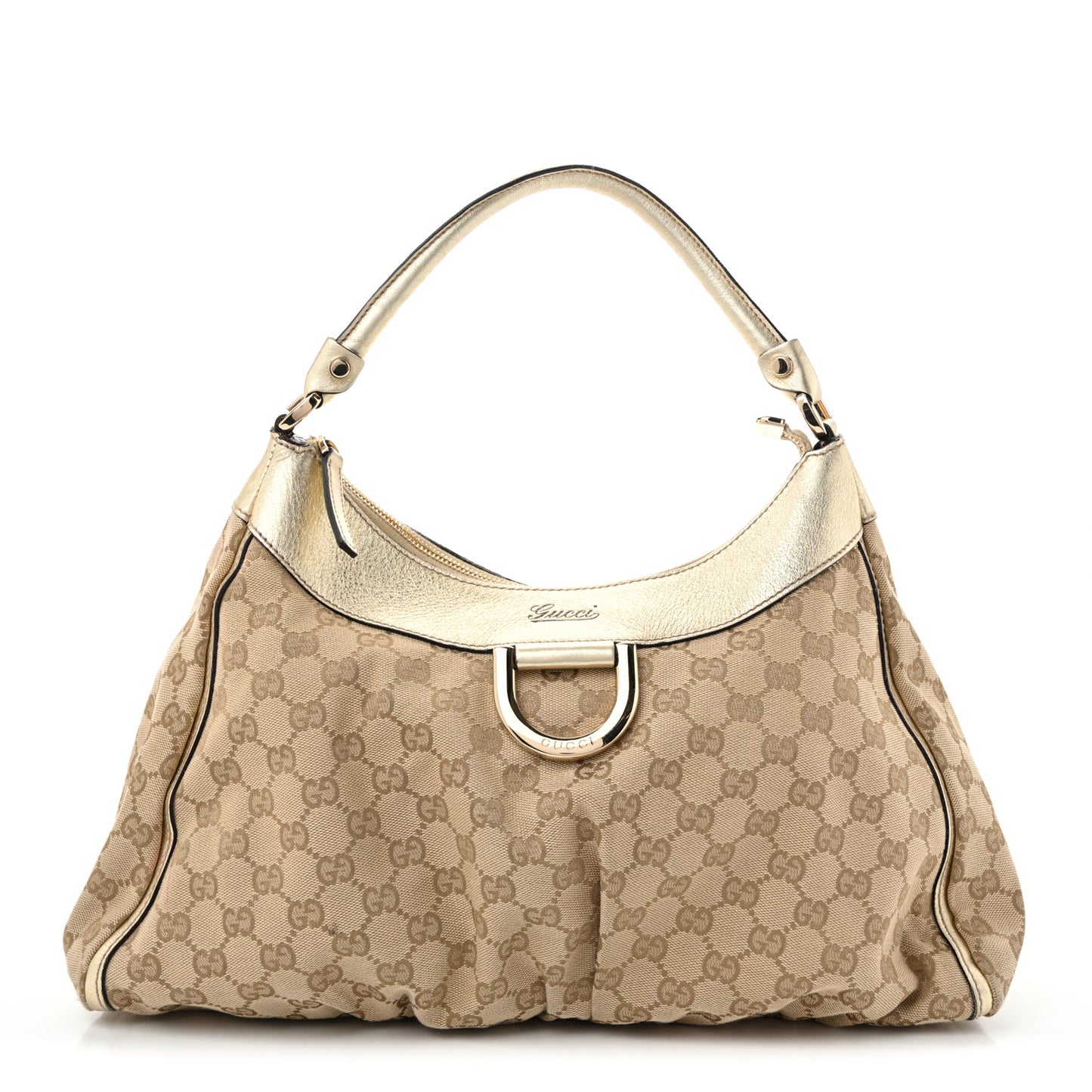Monogram Large D Gold Hobo Gold