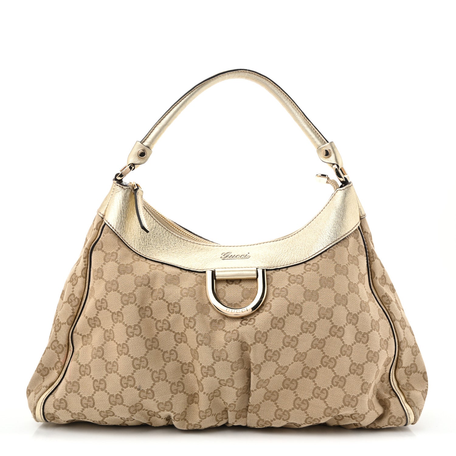 Gucci Monogram Large D Gold Hobo Gold 1 of 13