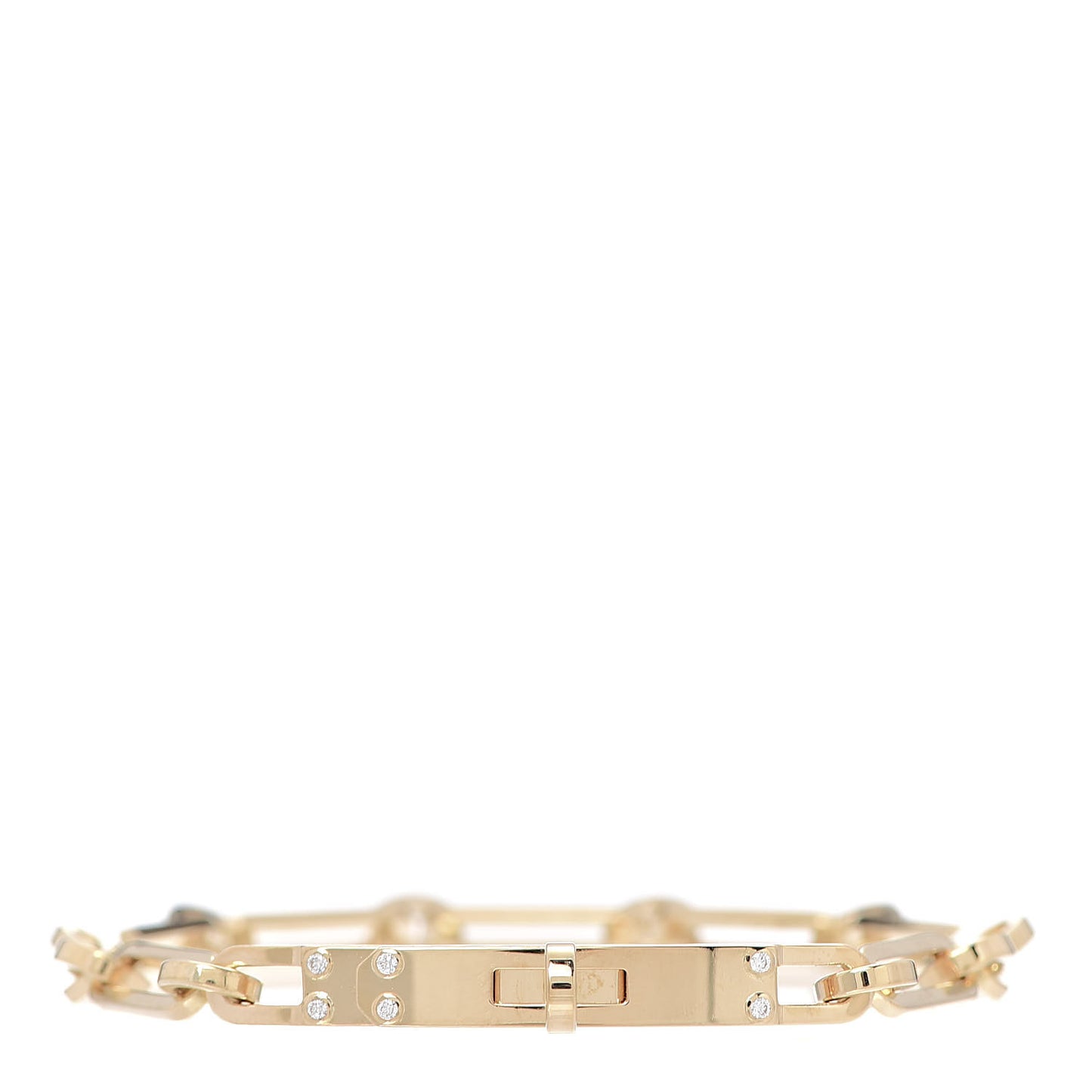 18K Yellow Gold Diamond PM Kelly Chaine Bracelet ST