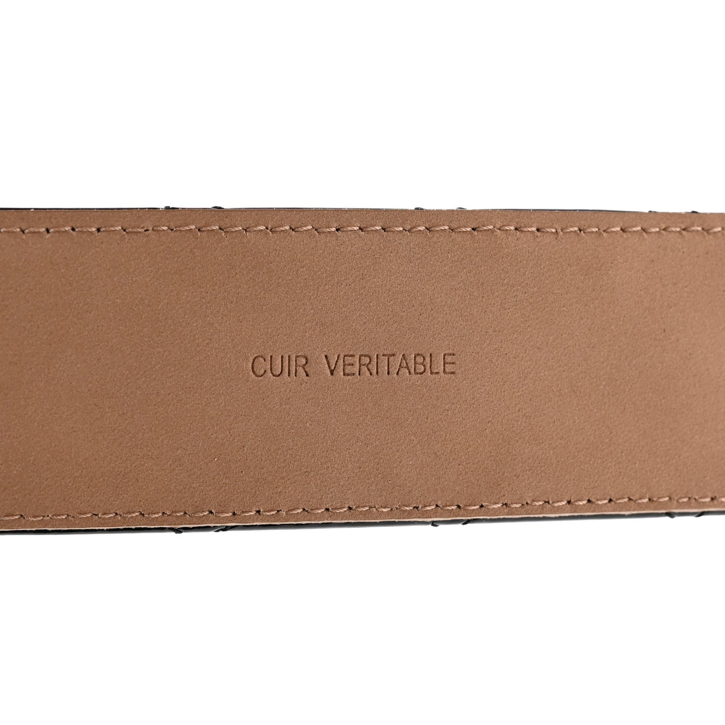 Patent Calfskin Quilted CC Belt 85 34 Black