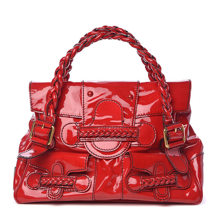 Valentino Garavani Patent Large Histoire Red 1 of 12