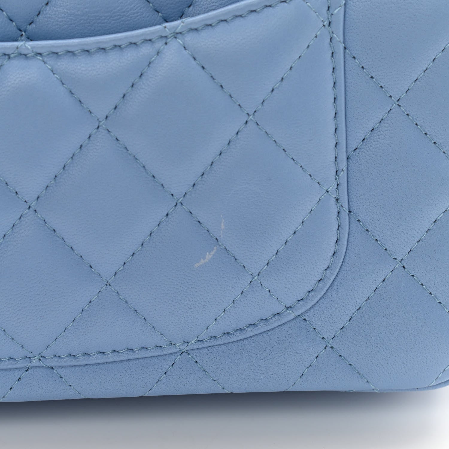 Chanel Lambskin Quilted Mini Rectangular Flap Light Blue 10 of 13