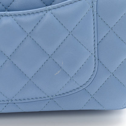Chanel Lambskin Quilted Mini Rectangular Flap Light Blue 10 of 13