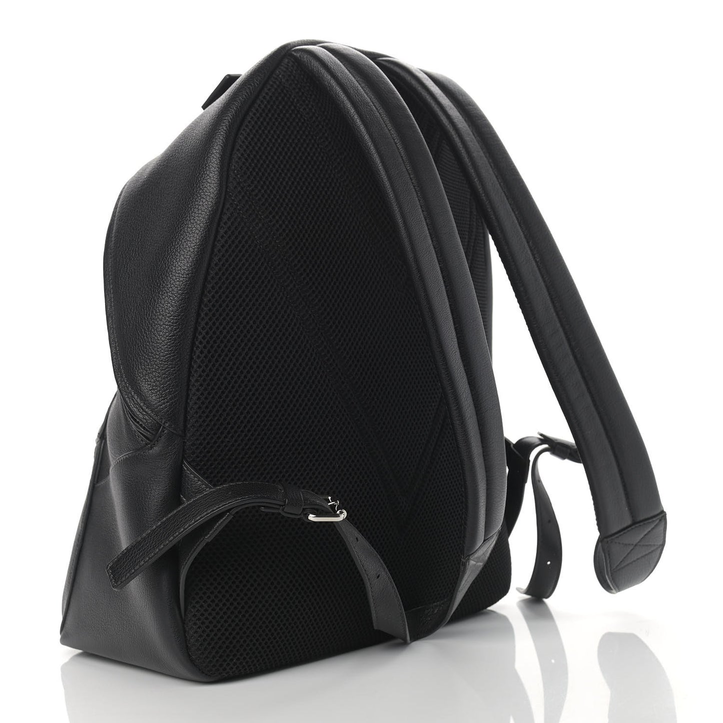 Grained Calfskin Rockstud Backpack Black