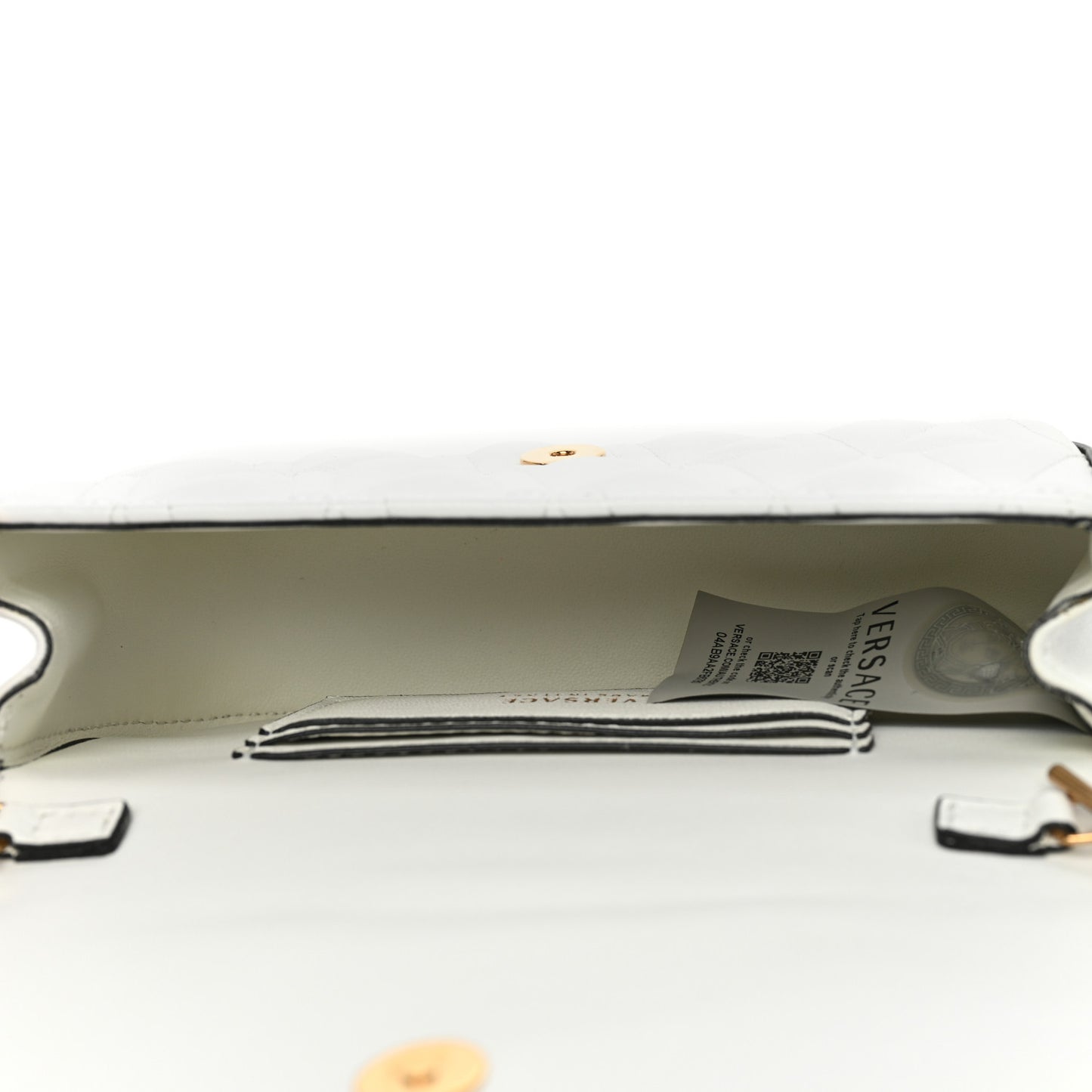 Nappa Quilted Virtus Evening Bag White