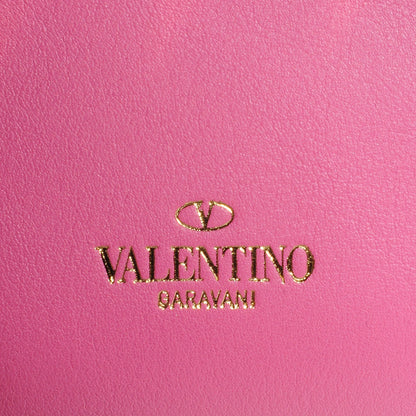 Valentino Garavani Calfskin Rockstud Flip Lock Wristlet Wallet Ninphea 8 of 9