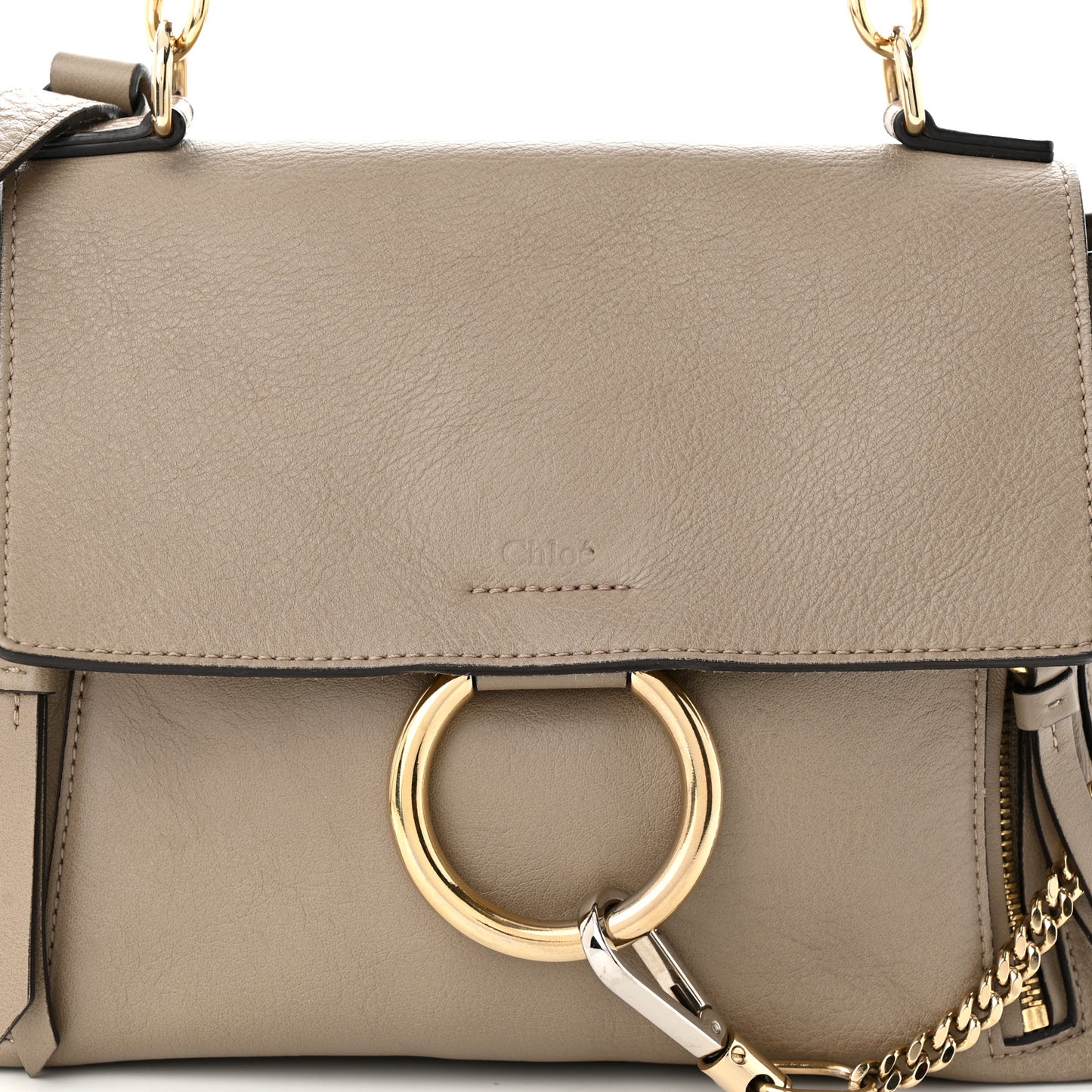 Calfskin Mini Faye Day Shoulder Bag Motty Grey