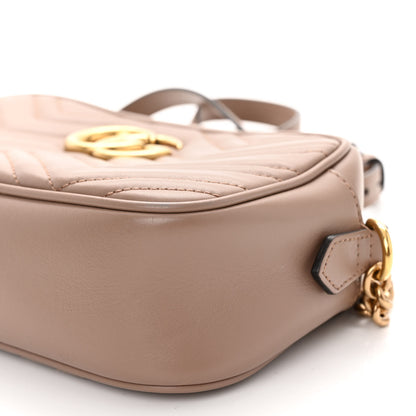 Gucci Calfskin Matelasse Small GG Marmont Chain Shoulder Bag Porcelain Rose 9 of 9