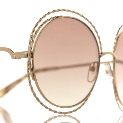 Chloe Oversized Round Carlina Oversized Round Sunglasses CE114ST Gold 7 of 8