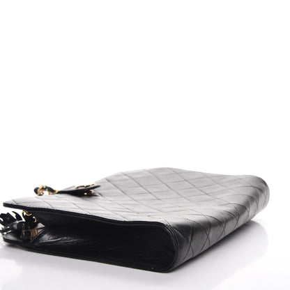 Chanel Lambskin Quilted Tassel Chain Bag Black 9 of 9