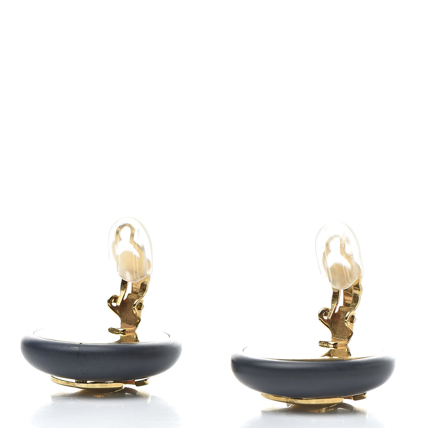 CC Clip On Earrings Navy Gold