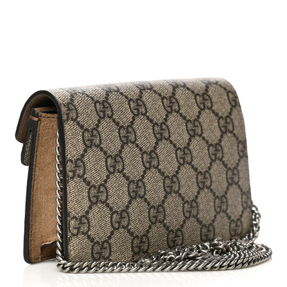 Gucci GG Supreme Monogram Super Mini Dionysus Shoulder Bag Taupe 2 of 15