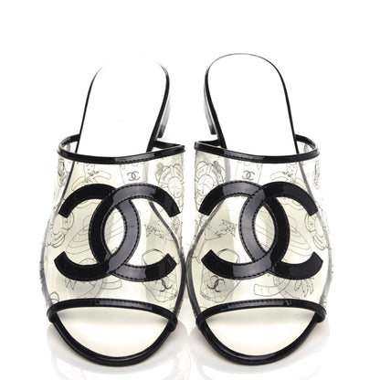 Chanel Patent PVC CC Sandal Mule 39 Black 5 of 10