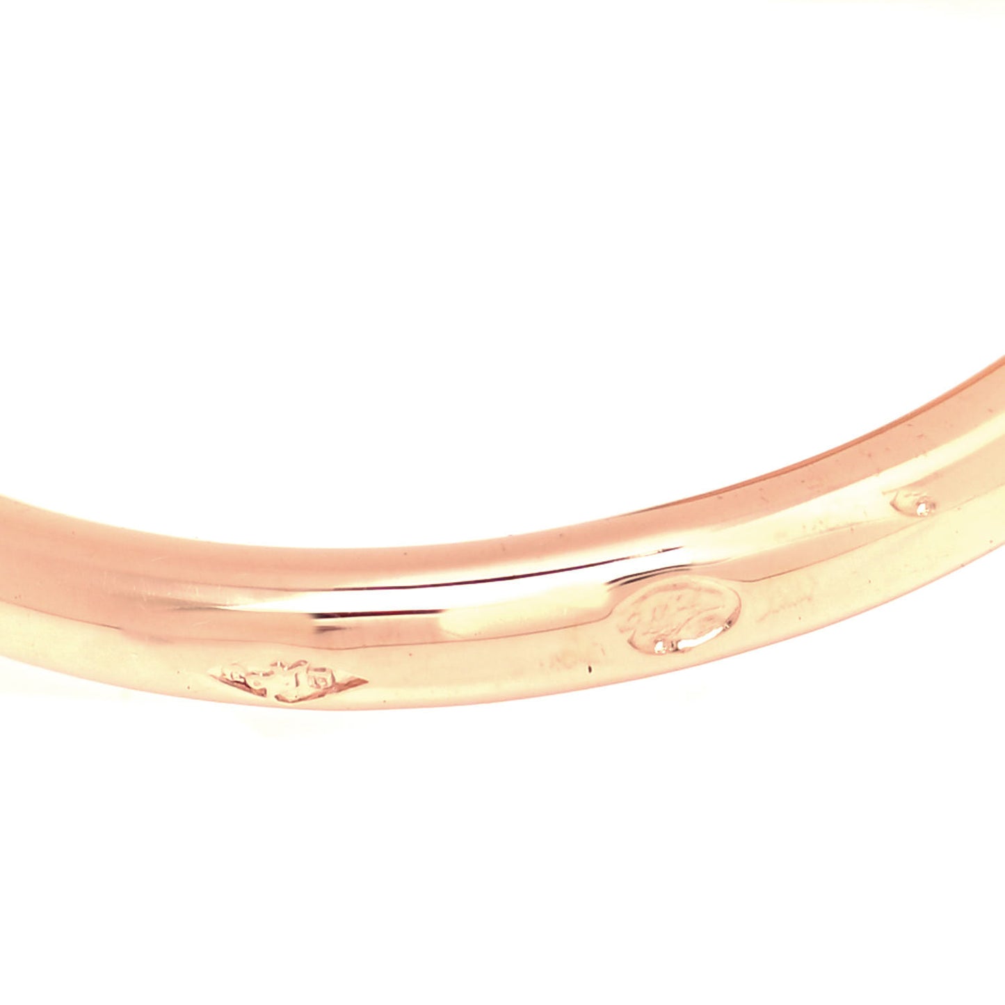 18K Rose Gold Diamond Gambade Double Ring 53 6.5