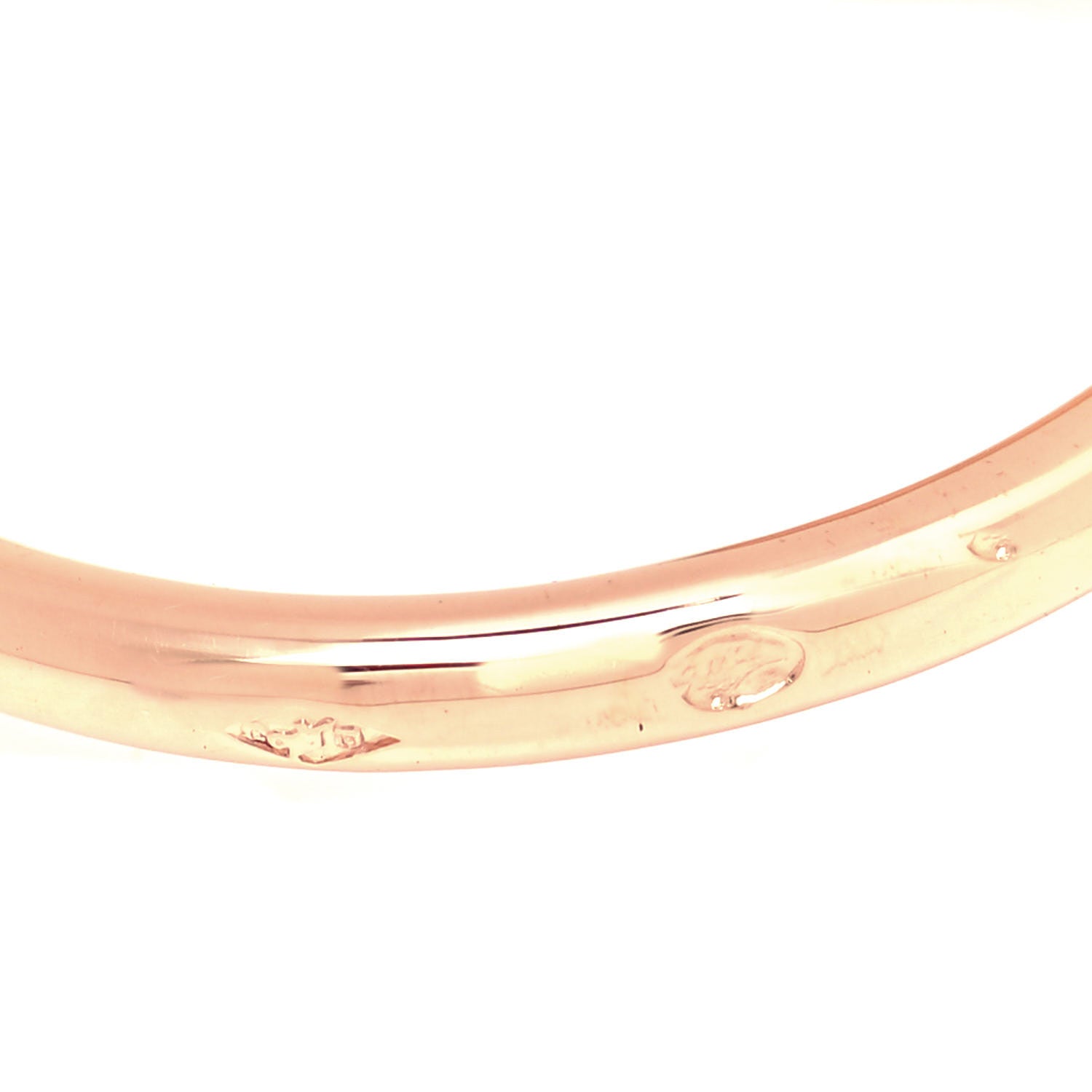 Hermes 18K Rose Gold Diamond Gambade Double Ring 53 6.5 3 of 6
